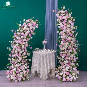 1.7 m/2m Dirbtinis Pink Purple Rose Eukalipto Susitarimą Apdailos Vestuvių Etape Dekoro Metalo Rekvizitai Rankų darbo Gėlės Gėlių