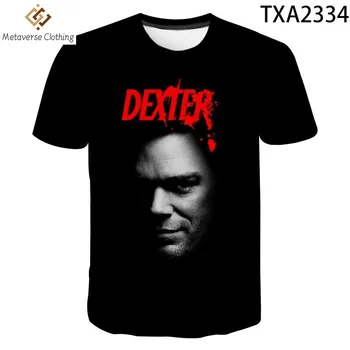 2023 TV Serijos Dexter 3D Atspausdintas Marškinėliai Vyrams Moterys Mados Atsitiktinis Marškinėlius trumpomis Rankovėmis Streetwear Negabaritinių Viršūnės