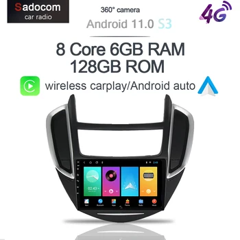 360 Panoraminis Fotoaparatas Carplay 8G+128G Android 11.0 Automobilio DVD Grotuvas GPS Žemėlapis 