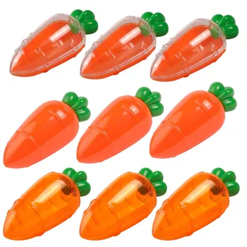 3pcs Velykų Morkų Konteineriai Oranžinės spalvos Plastiko Velykų Morkų Formos Pildomus Gydyti Saldainių Dėžutės Baby Shower Naudai Velykų Šaliai Dekoro