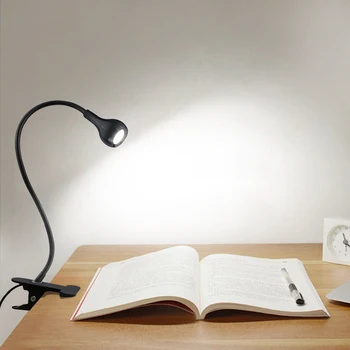 5V USB Stalo Lempa Su Apkaba Laikiklis Lankstus raštinės Reikmenys, darbo Stalo Miegamojo Lovos Naktį LED Šviesos Skaitymo Knyga Lempos