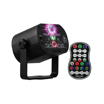 7Color LED DJ Disco Lazeris Garso Strobe Scenos Šviesos Projektorius USB Įkrovimo Kalėdų Helovinas Deorations B