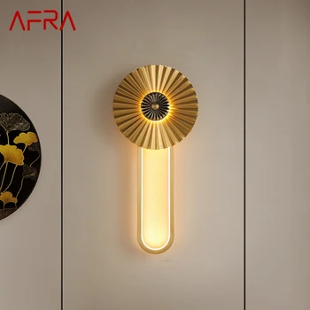 AFRA Žalvario Sienos Lempa, LED, Modernūs, Prabangūs Sconce Šviesos Vidaus Apdaila, Namų apyvokos Miegamojo Lovos Kambarį Koridoriaus