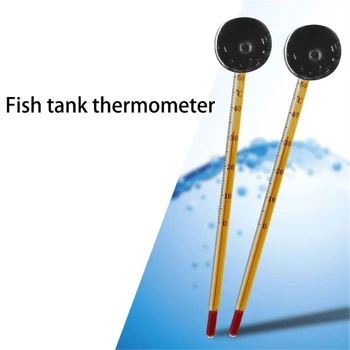 Akvariumo Stiklas Termometras, Lengvai Skaitomas Žuvų Termometras su Čiulpti Taurė