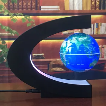 Anti Gravity Magnetic Levitation Plūduriuojantis Pasaulio Žemėlapis, Gaublys Su Šviesos Nustebinti Dovana Draugams Namų Biuro Apdailos AS JAV, ES U