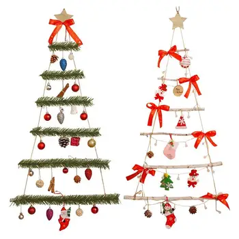 Apšviesta Siena Kalėdų Medžio Šviesa Medžio Formos su Topper Star Dirbtinis, Netikras Menų Prekių Pakabučiai su Gamtos Grožį