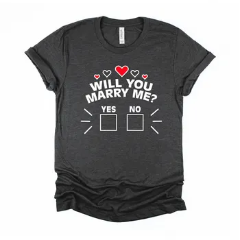 Ar Jūs Marry Me T Shirt Pasiūlymas Vestuvių, Sužadėtuvių XS 4XL