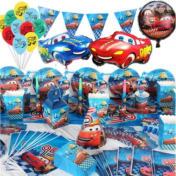 Automobilių Žaibas McQueen Gimtadienio Apdailos Disney Pixar Kūdikio Dušas Šalis Tiekia Tortas Topper Balionas Plokštės Vystymo Pakviesti Kortelės