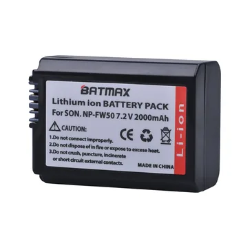 Batmax 1x NP-FW50 NP FW50 Įkraunama Baterija Sony a37 a5100 NEX5T NEX5R X-7 NEX6 NEX-5N NEX5C NEX3N NEX3CV a33 a35 a37 a55