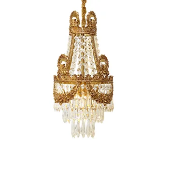DINGFAN Baroko Stiklo Kristalų Lempos Lašas Mažas Prabangūs Royal Crown Naktiniai Grupių Šviesos Registratūroje Vieną Sieniniai šviestuvai