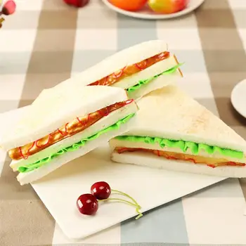 Dirbtiniai Maisto Dervos Gyvas Realus Sandwich Netikrą Duona Modelį Rodomas Pranešk Apie Netikrą Maisto Rekvizitai Realus Sandwich Namų Dekoro
