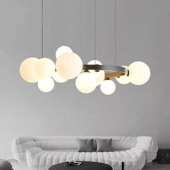 Dizaineris minimalistinio kambarį šviestuvo šviesos prabanga Šiaurės minimalistinis modernus restoranas miegamasis magic bean stiklo lempa