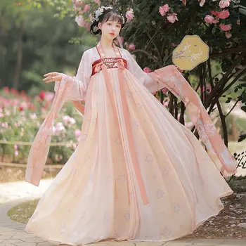 Hanfu vasaros pagerėjo senovinių pasakų qi krūtinės-didelis sijonas moterų Kinijos tradicinės Kinų elementas retro moterų suknelė