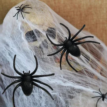 Helovinas Modeliavimas Black Spider Web Prievartą Žaisti Siaubo Scena Festivalyje Apdailos Rekvizitai Priedai Sienos Rekvizitai