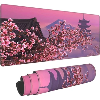 Japanese Cherry Blossom Pelės Mygtukai Žaidėjus XL Kompiuteris Naujas Kilimėlis XXL Minkštas neslidus Kilimų Kompiuterio Pelės Kilimėliai