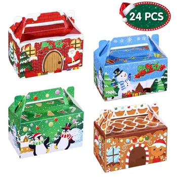 Kalėdų Boxespaperbox Šokolado Saldus Slapukas Išvakarėse Kalėdų Saldainiai Atostogų Senelis Šalies Naudai Gydyti