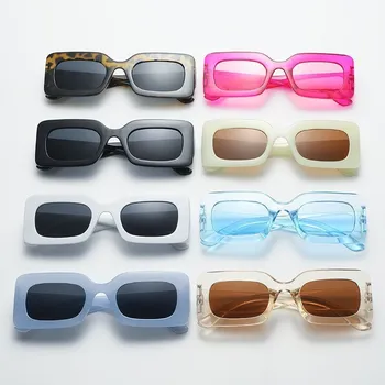 Mados Stačiakampis, Akiniai nuo saulės Moterims, vyrams, Saulės Akiniai Derliaus Prekės Dizaineris Aikštė akiniai Atspalvių Moterų UV400 Akiniai