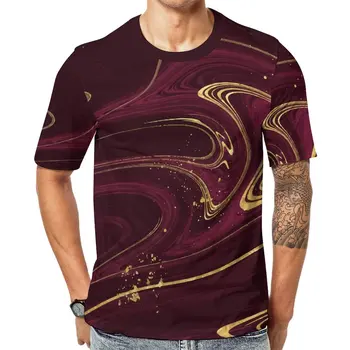 Marmuro Print T Shirt Realus Skysčių Derlius T Marškinėliai Trumpomis Rankovėmis Atspausdintas Marškinėlius Karšto Pardavimo Premium Nuostabus Negabaritinių Viršuje Tees