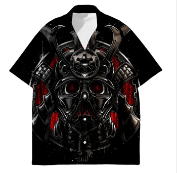 Marškinėliai Vyrams Samurajus Japonų Tatuiruotė Havajų vyriški Marškiniai Klasikinis 3D Spausdinti Didelio Dydžio Marškinėliai Vyrams Japonija Harajuku Vyrų Camisa