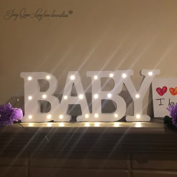 Medinių Senovinių LED Marquee BABY sign - Šaldiklis, Led laišką BABY -baby ženklas Led šviesos