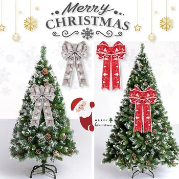 Naujas Kalėdų Juostelės Lankai Kalėdų Medžio Apdaila Priedai Pakabukas Briedis Raudonas Pledas Lankai Yra Pardavimo Bei