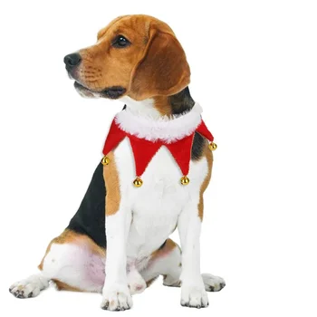 naujas pet kombinezonai su antkrūtiniais šuo Kalėdų apykaklės katė kombinezonai su antkrūtiniais seilių rankšluostį papuošalai