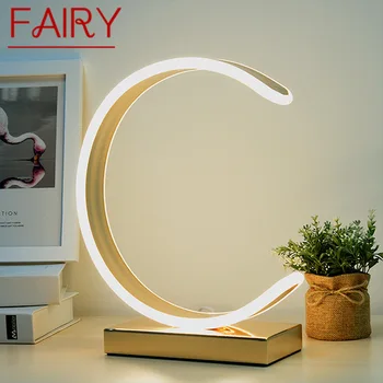 PASAKŲ Šiaurės Stalo Lempa Šiuolaikinio Kūrybinis Dizainas LED C Formos Aukso Stalas Šviesos Namų Kambarį Miegamojo Lovos Dekoras