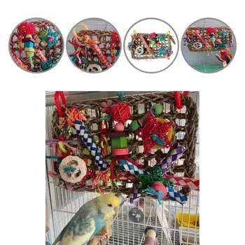 Paukščių Maitinimosi Žaislų Saugos Naminių Paukščių Žaislas, Plyšimui atsparaus Sumažinti Nuobodulio Naudinga Papūga Seagrass Veikla Sienos Paukščių Žaislas