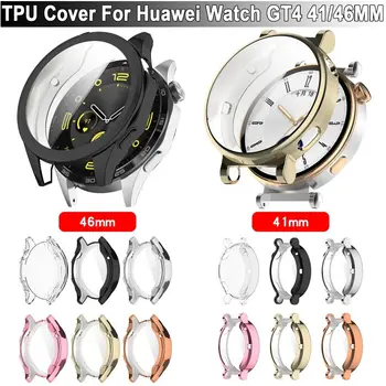 Pilnas draudimas TPU Atveju Naujas Smart Bamperio Apsauginis Apvalkalas Minkštas Watchband Ekrano apsaugos Huawei Žiūrėti GT 4 41/46mm