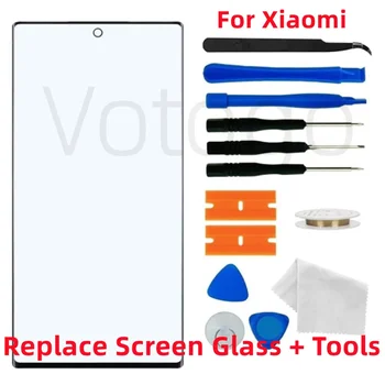 Priekinio Stiklo Objektyvas Ekranas + OCA Pakeisti Xiaomi Mi 13 12 11 Ultra 12X 12S Pro Kartus 2 10 Pastaba 5G Išorinis LCD Touch Remonto Komplektas