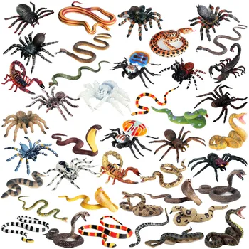 Realus Laukinių Gyvūnų Gyvatė Figūrėlės Barškuolė Voras Skorpionas Veiksmų Skaičiai Modelio Miniatiūra Švietimo Išdaiga Žaislai Vaikams