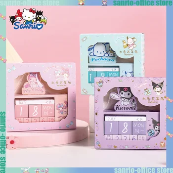 Sanrio Anime Kuromi Hello Kitty Medinis Kalendorius Pacha Šuo Kūrybos Mielas Stalo Apdailos Mini Stalo Kalendorius, Vaikams, Gimtadienio Dovanos