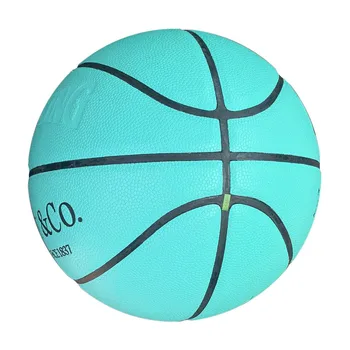 Standartinio dydžio krepšinio 7 mikropluošto PU vidaus ir lauko mokymas, dėvėjimuisi atsparios verstos odos, lytėjimo mėlyna kamuolys