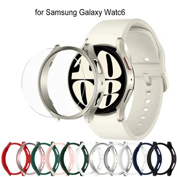 Stiklas+Case For Samsung Galaxy Watch6 40mm 44mm Priedai PC Rėmo Apsauginis Bamperis Galaxy Žiūrėti 6 Klasikinis 47mm 43mm Dangtis