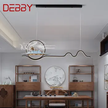 TEMAR Kūrybos Kinų Stiliaus Pakabukas Lempa LED 3 Spalvų Modernių Lubų Šviestuvo Šviesos Namų Valgomojo Kambario Dekoro Studija