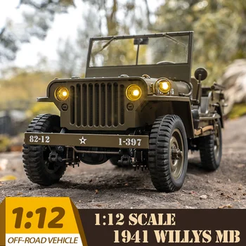 Trs 1:12 1941 Už Willys Mb Scaler Willys Jeep 2.4 g 4wd Rtr Vikšriniai Laipiojimo Masto Karinių Sunkvežimių, Rc Buggy Modelio Automobilių Suaugusiems Vaikams