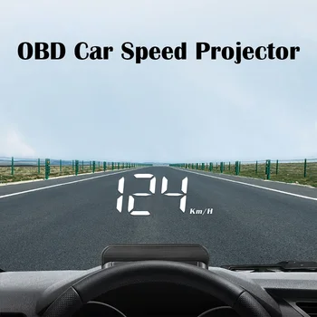 Universalus Automobilių Spidometro Greičio Matuoklis Projektorius HUD OBD2 Automobilio Greitis Headup Ekranas Head-up Display OBD Tachometras Dalykėlių