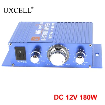 UXCELL DC 12V 180W Automobilį, Mėlynos spalvos Aliuminio Mini Hifi Stereo Garso Stiprintuvas