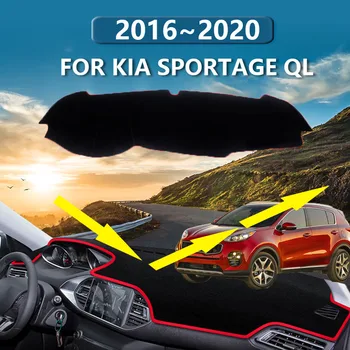 Už Kia Sportage QL 2017 2019~2020 KX5 2018 prietaisų Skydelio Dangtelį, Padas neslidus Dashmat Saulės Pavėsyje, Anti-UV Kilimų Mat Auto Priedai