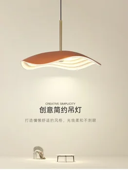 Valgomasis Liustra Šiaurės Lotus Lapų Juostos Lempos Naujas, Modernus Minimalistinis Miegamasis LED Lempos