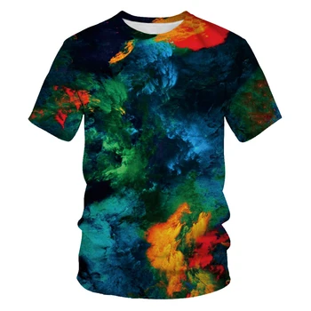 Vasaros mados vyriški ir moteriški marškinėliai 3D graffiti spausdinimo atsitiktinis marškinėliai juokinga drabužėlių XXS-6XLT marškinėliai
