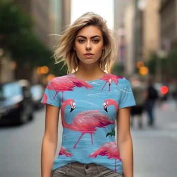 Vasaros naują lady T -shirt Firebird 3D Spausdinimo Ponios T -shirt Gyvūnų Atsitiktinis Ponios marškinėliai Mados Medžių moteriški marškinėliai