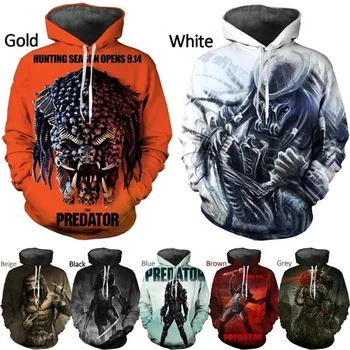 Vasarą Naujas Užsienietis Predator 3D Atspausdintas Hoodie Mados Atsitiktinis Marškinėlius Filmą Harajuku Gatvėje Cool Grafika Palaidinės Ropa Hombre