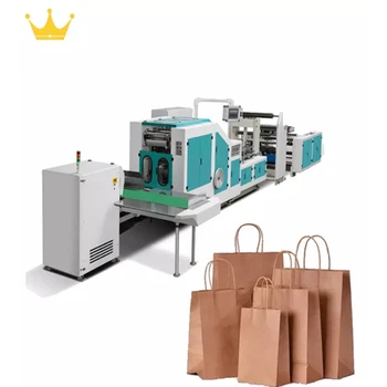 Visiškai Automatinė Kepyklų Maisto Produktų, Naudojamų Aikštėje Apačios Į Popieriaus Maišelį Priėmimo Mašina Kraftpopieris Krepšiai Formavimo Mašina