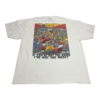 VTG 1999 Didelis Johnson Bagažinės Šalies Bandelės Mėsos T-Shirt Dvipusis Dydis XL