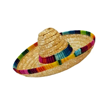 Šiaudų Skrybėlę Šunys Madingi Skrybėlės Kepurės Skrybėlės Meksikos Stiliaus su Virvelę
