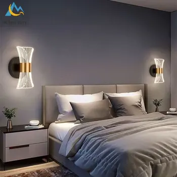 Šiuolaikinės Plonas Juosmens LED Siena Lempos, Miegamasis, Studijų Hotel Restaurant Naktiniai Streamer Sieniniai Šviestuvai Kambarį Dekoro Pažymėkite Sienos Žiburiai